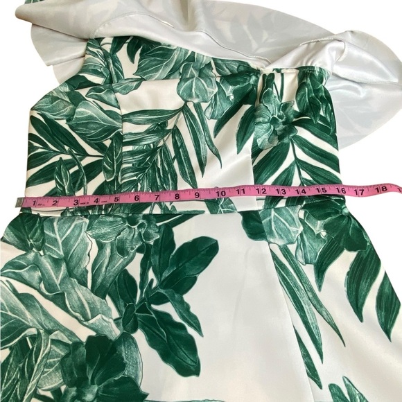 Alexia Admor Tropical Leaf One Shoulder Sheath Midi Dress Women’s Size M NWT - Picture 9 of 13